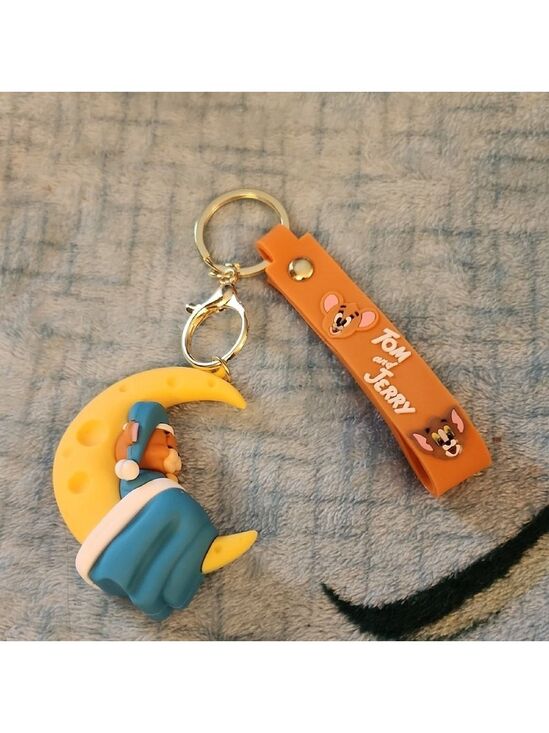 Accessories - Jerry on a Moon Keychain Yellow and Blue